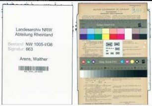 Entnazifizierung Walther Arens , geb. 21.02.1905 (Kaufmann)