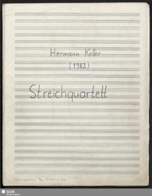 Streichquartett - Mus.15445-P-500 : strings