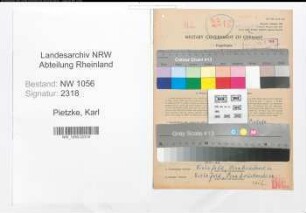 Entnazifizierung Karl Pietzke , geb. 31.12.1894 (Zahnarzt)