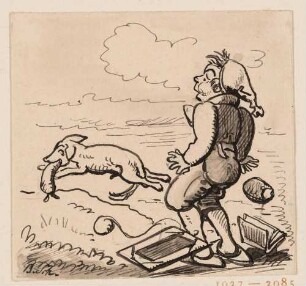 Die Jagd nach der Wurst - 3. Hund, eine Wurst stehlend