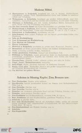 Moderne Möbel (Nr. 116-135a)