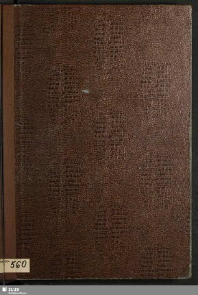 560: Katalog der Handschriften der Prinzlichen Sekundogenitur - Mscr.Dresd.App.560