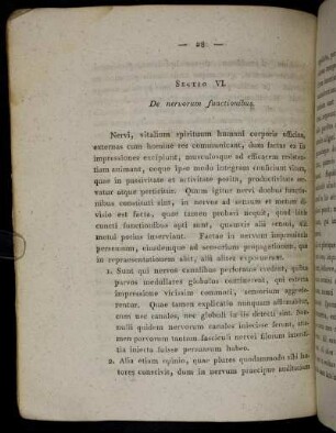 Sectio VI. De nervorum functionibus