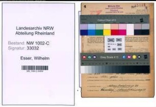 Entnazifizierung Wilhelm Esser, geb. 20.04.1896 (Kaufmann)