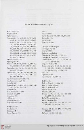 Index des noms géographiques