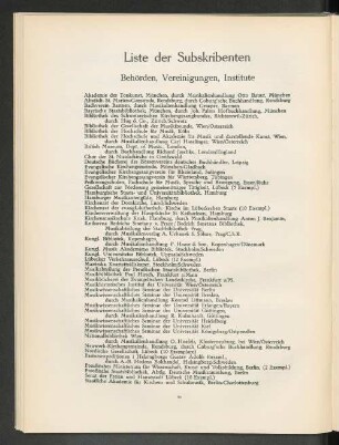 Liste der Subskribenten