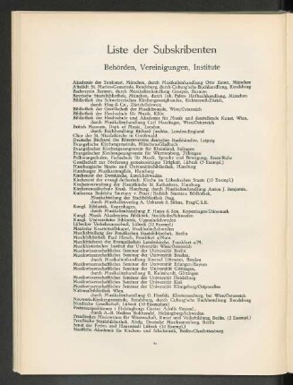 Liste der Subskribenten