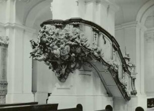 Dresden, Hofkirche, Inneres, Kanzel