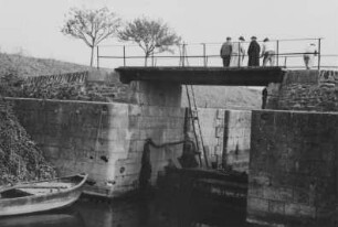 Arbeiten an Schleuse Oberbiel/Lahn