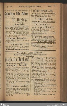 Verkäufe, Verpachtungen