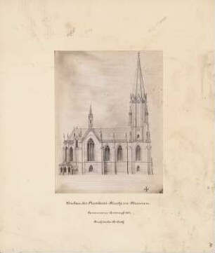 Remberti-Kirche, Bremen Umbau: Seitenansicht, Maßstabsleisten