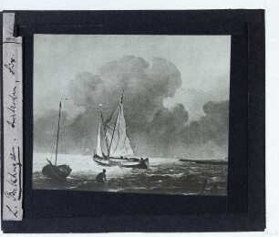 Bakhuizen, Meer vor der Küste mit Segelkahn (Amsterdam RM SK-A-2316)