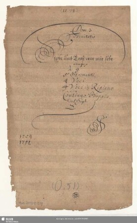 Siehe um Trost war mir sehr bange - Mus.2115-E-517 : V (4), Coro, orch, bc