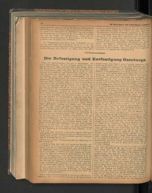 Die Befestigung und Entfestigung Hamburgs