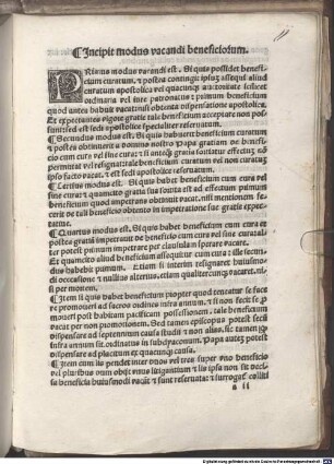 Modus vacandi et acceptandi beneficiorum