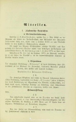 III.1. Akademische Nachrichten