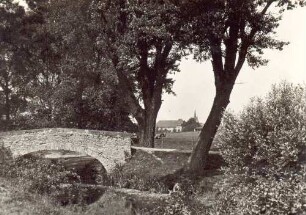 Blick auf die Werre-Brücke. Detmold. Kern-Stadt. Papierabzug