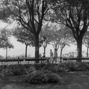 Die Strandpromenade von Burgas, in der Bucht von Burgas, an der westlichen Küste des Schwarzen Meeres