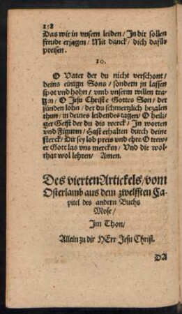 Des vierten Artickels/ vom Osterlamb ...
