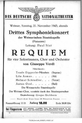Drittes Symphoniekonzert
