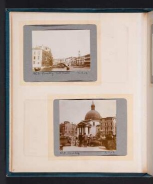 Fotoalbum einer Italienreise von Vendig bis Neapel : Albumseite 2 mit Fotografien von Venedig