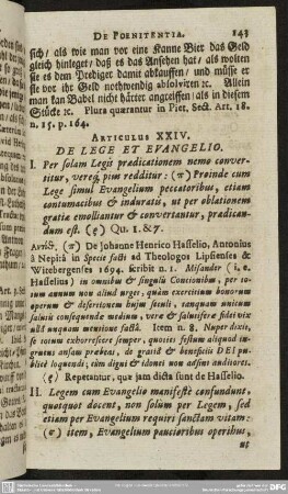 Articulus XXIV. De Lege Et Evangelio