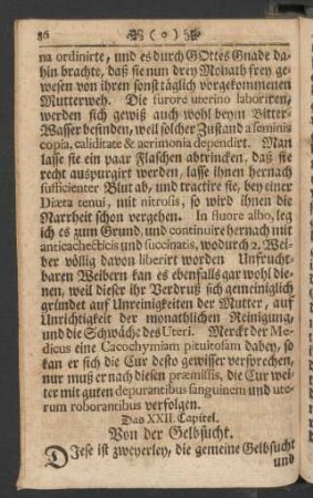 Das XXII. Capitel. Von der Gelbsucht