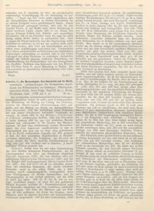 441-445 [Rezension] Achelis, Hans, Die Martyrologien, ihre Geschichte und ihr Werth