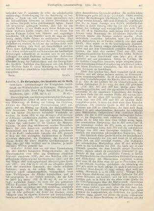 441-445 [Rezension] Achelis, Hans, Die Martyrologien, ihre Geschichte und ihr Werth