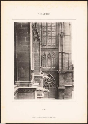 Kathedrale, Metz: Detailansicht vom Turm (aus: Architekton. Details u. Ornamente der kirchlichen Baukunst in den Stilarten d. Mittelalters, 2. Serie, 1896)