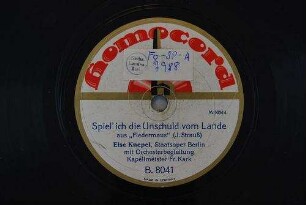 Spiel' ich die Unschuld vom Lande : aus "Fledermaus" / (J. Strauß)
