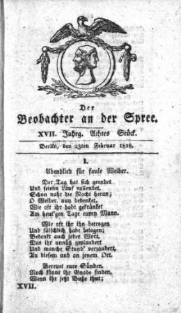 8. Stueck, 23. Februar 1818