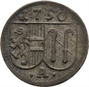 Münze, Pfennig, 1750