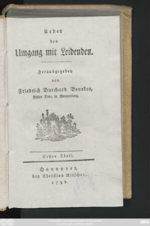 Erster Theil: Ueber den Umgang mit Leidenden