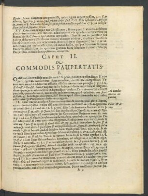 Caput II. De Commodis Paupertatis.