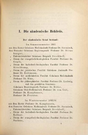 Chronik und Bericht : über das akademische Jahr .... 19 = N.F., Jg. 8. 1893/94. - 1894