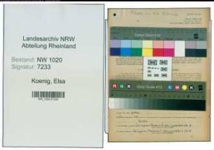 Entnazifizierung Elsa Koenig , geb. 22.08.1901 ()