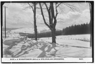 Blick nach dem Schwartenberg (800 Meter) im Spielzeugland