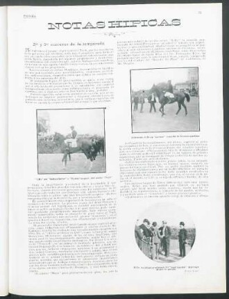Notas hípicas - 2as y 3as carreras de la temporada