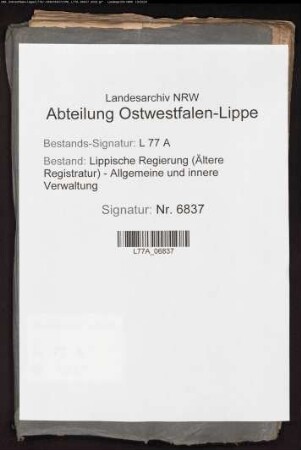Akzisefreiheit des Apothekers Overbeck zu Lemgo