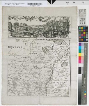 [Karte der Grafschaften Looz und Hoorn sowie der benachbarten geldrischen, jülichschen und limburgischen Lande rechts der Maas].