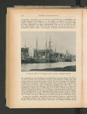 Der Husumer Hafen im 19. Jahrhundert, links im Bild der "Bischoffsche Kalkofen"
