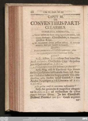 Caput III. De Conventibus Particularibus.
