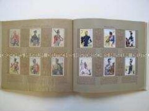 Sammelbilderalbum mit 240 Abbildungen von Uniformen verschiedener deutscher Armeen aus der Zeit der Befreiungskriege 1813-1815