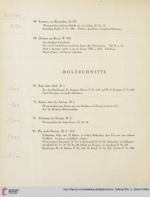 Holzschnitte (Nr. 90-278)