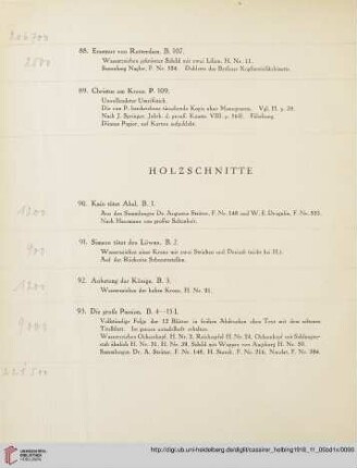 Holzschnitte (Nr. 90-278)