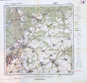 Reichskarte: Karte von Berlin und Umgebung in 12 Blättern, Blatt III Bernau