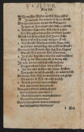 Klag Lied.