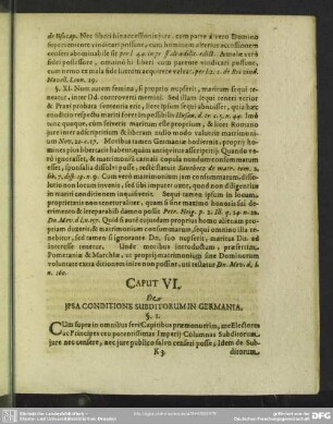 Caput VI. De Ipsa Conditione Subditorum In Germania