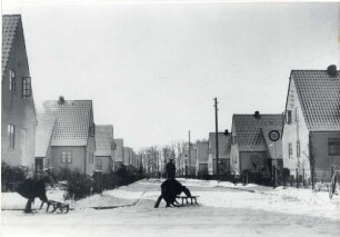 Saarstraße im Winter. Detmold. Blick von Norden (Auf der Heide)